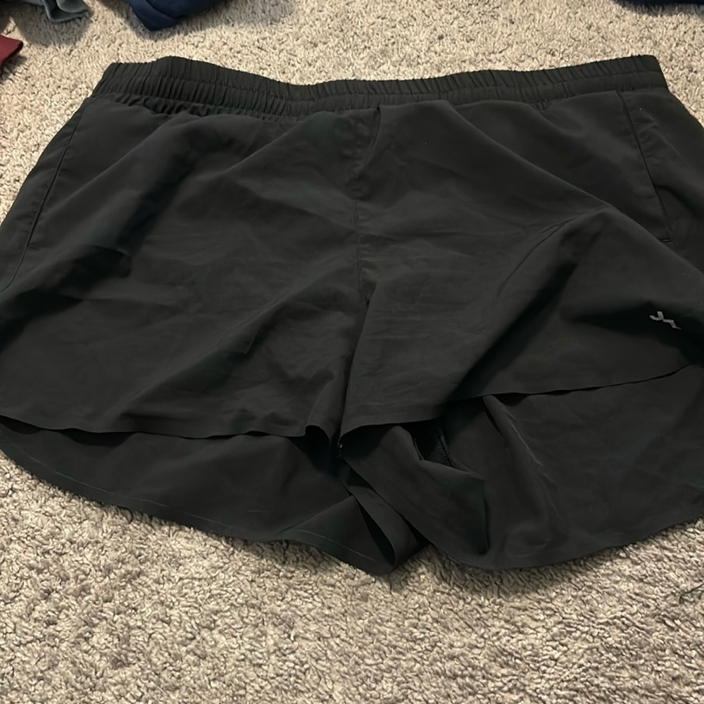 Black athletic shorts